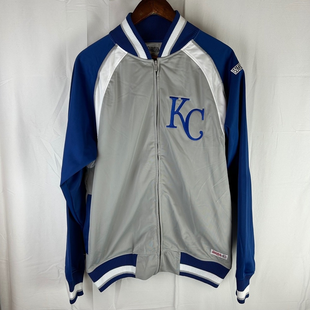 Stitches Mens Kansas‎ City Royals KC Baseball Jacket Medium 2015 World Series
